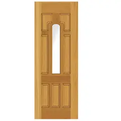 HOLZTEK - Puerta Madera de lenga 80x220 cm Modelo 238 Natural