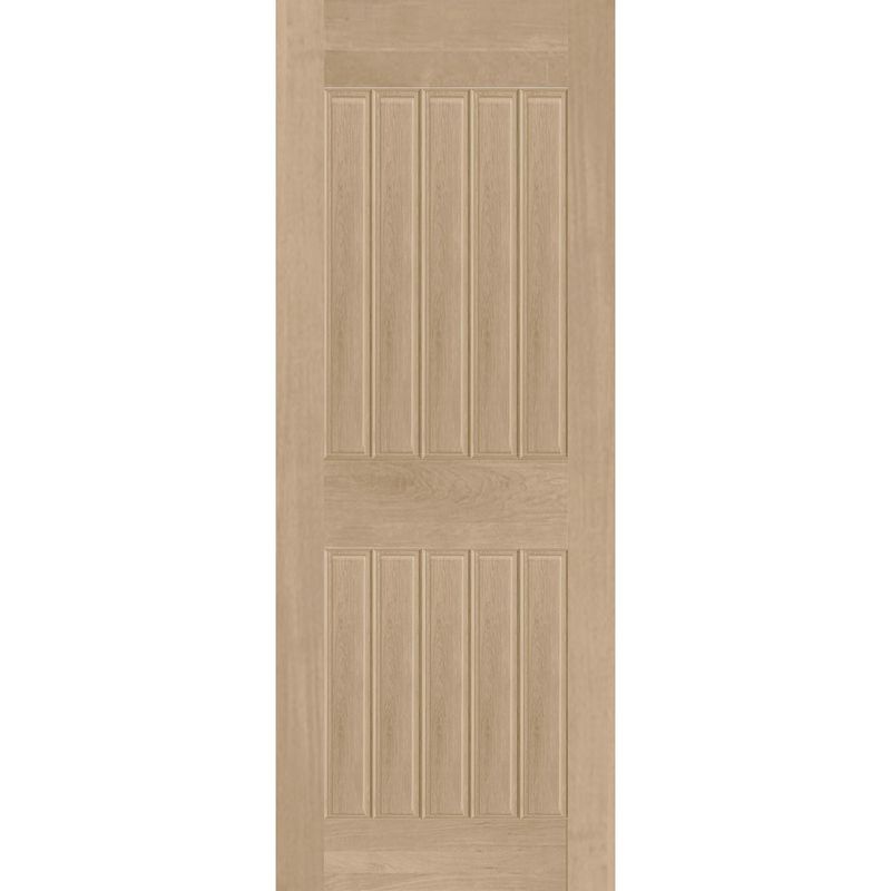HOLZTEK - Puerta Madera de lenga 75x220 cm Modelo 605 Natural