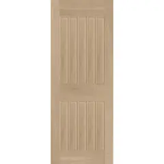 HOLZTEK - Puerta Madera de lenga 100x210 cm Modelo 605 Natural
