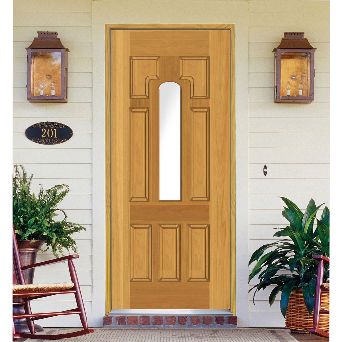 HOLZTEK - Puerta Madera de lenga 85x210 cm Modelo 238 Natural