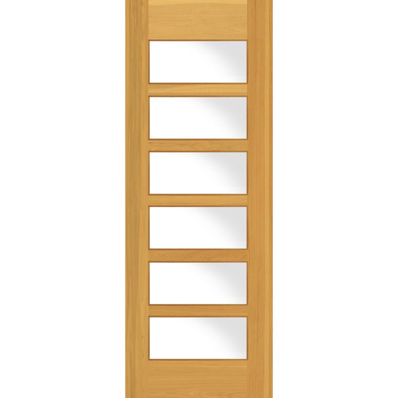 HOLZTEK - Puerta Madera de lenga 70x200 cm Modelo 16 Natural