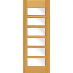 HOLZTEK - Puerta Madera de lenga 75x200 cm Modelo 16 Natural