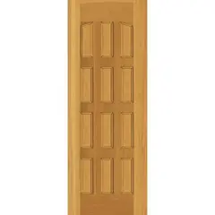 HOLZTEK - Puerta Madera de lenga 75x220 cm Modelo 7 Natural