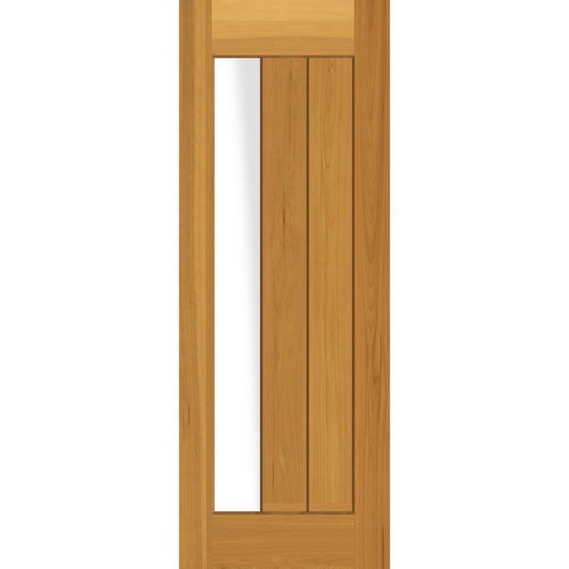 HOLZTEK - Puerta Madera de lenga 100x210 cm Modelo 13 Natural