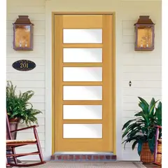 HOLZTEK - Puerta Madera de lenga 100x210 cm Modelo 16 Natural