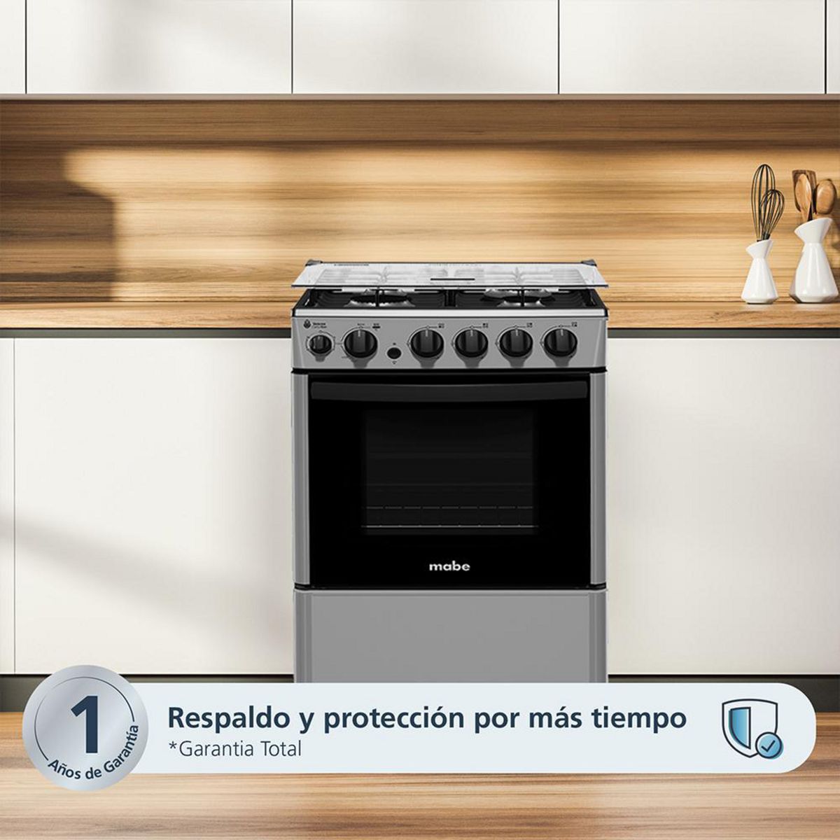 MABE - Cocina a Gas 4 Platos Silver CMC5530AG1