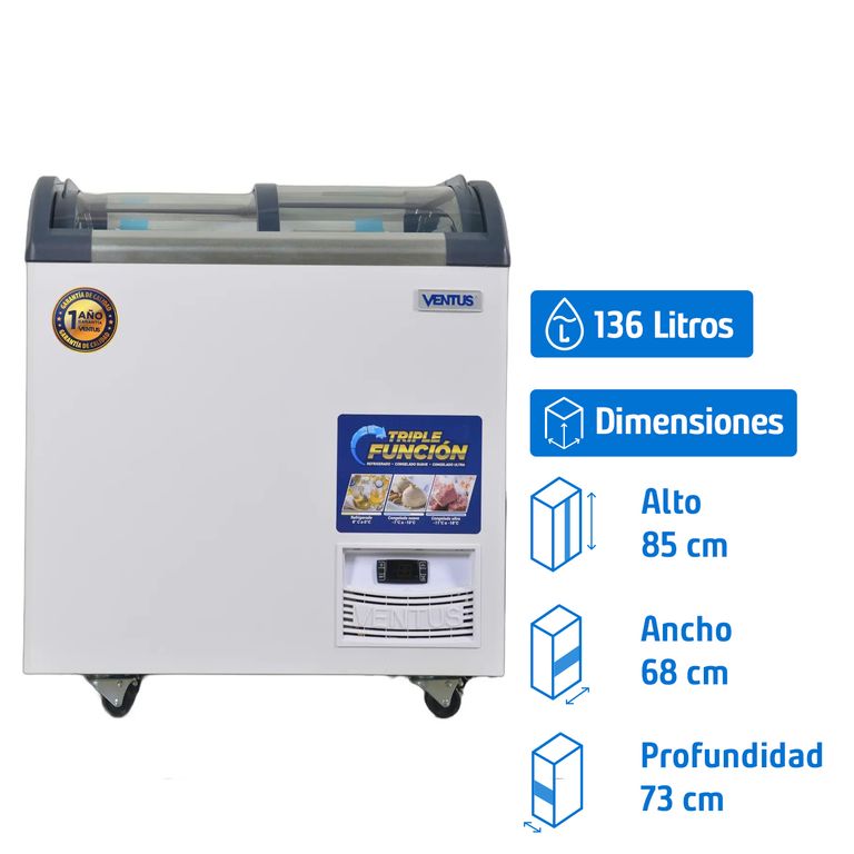 Conservadora Industrial Frío Directo 136 Litros Blanco CTV-220Q PRO