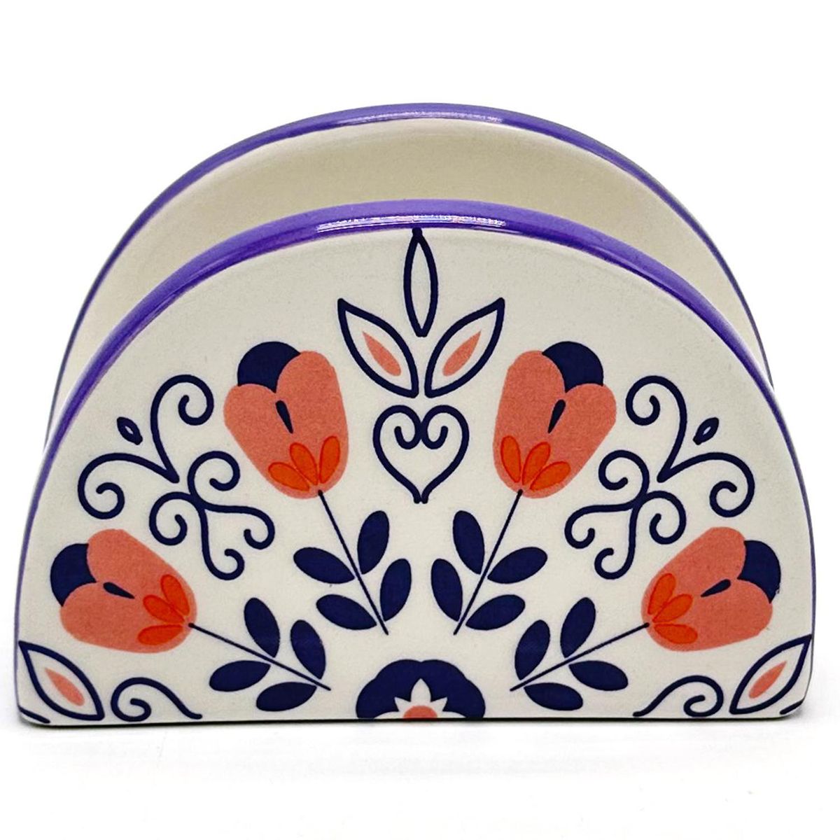 PK HOME - Servilletero Cerámica Hojas