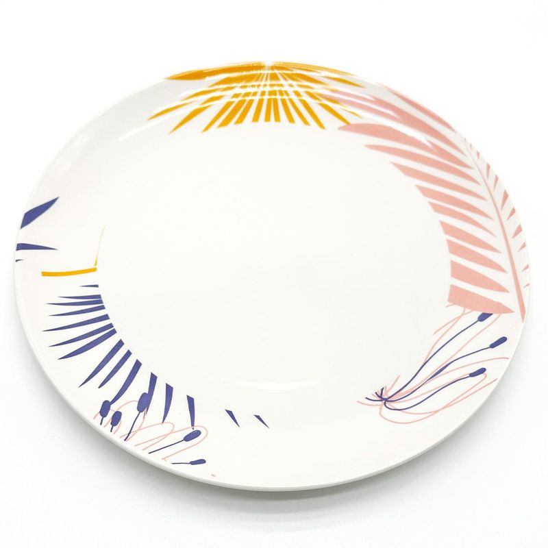 PK HOME - Plato cerámica 32 cm hojas