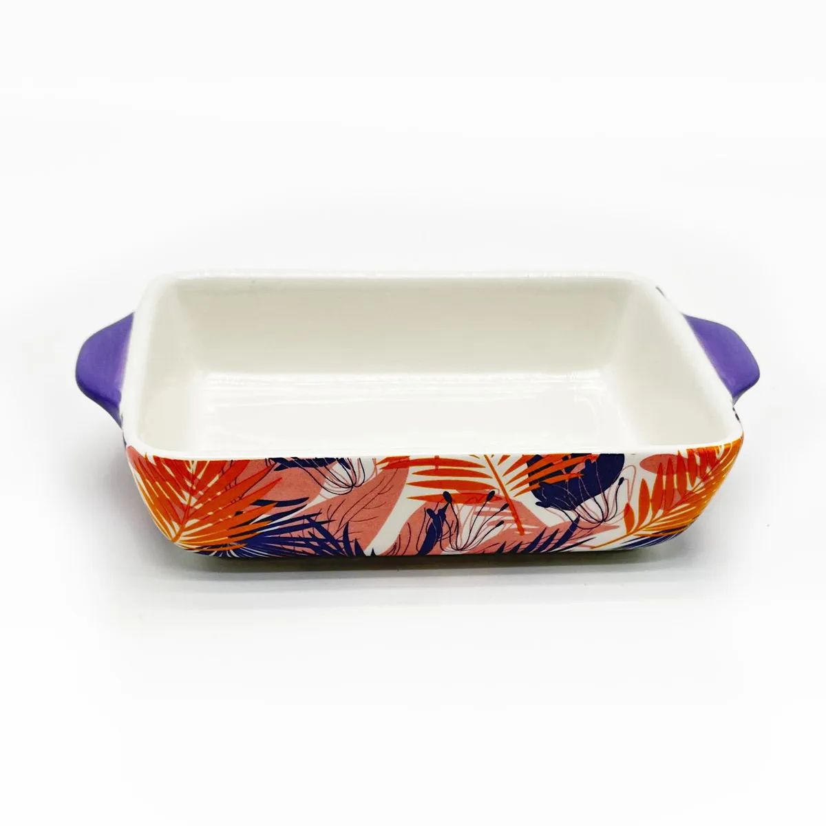 PK HOME - Asadera Cerámica 20,6x12x4,8 cm Hojas