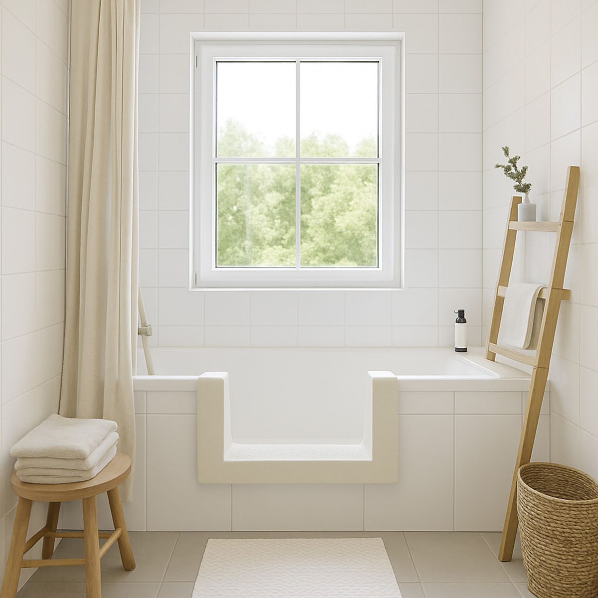 DUCHA SEGURA - Pieza Rebaje Tina Antideslizante Fibra