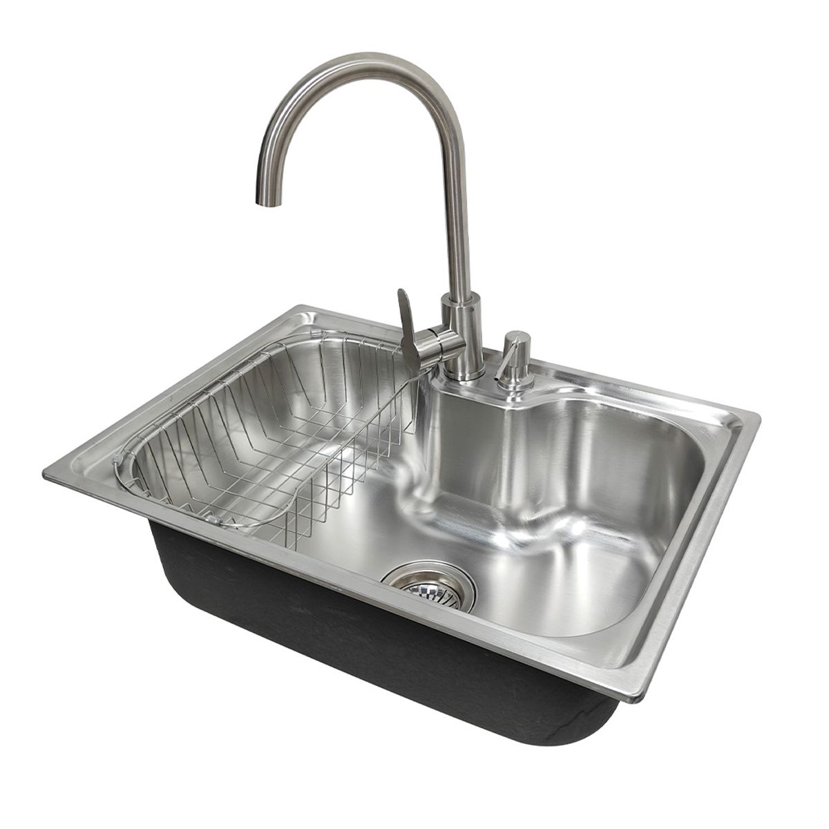 BRIGGS - Lavaplatos Empotrado 1 Cubeta(s) 60x42x20 cm Acero inoxidable