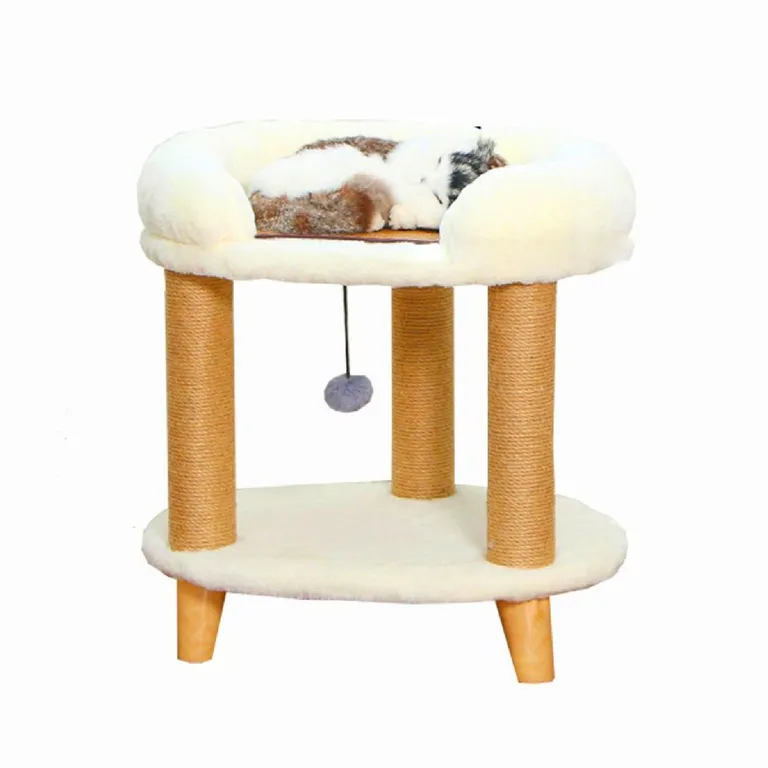 Rascador/cama blanco para gato