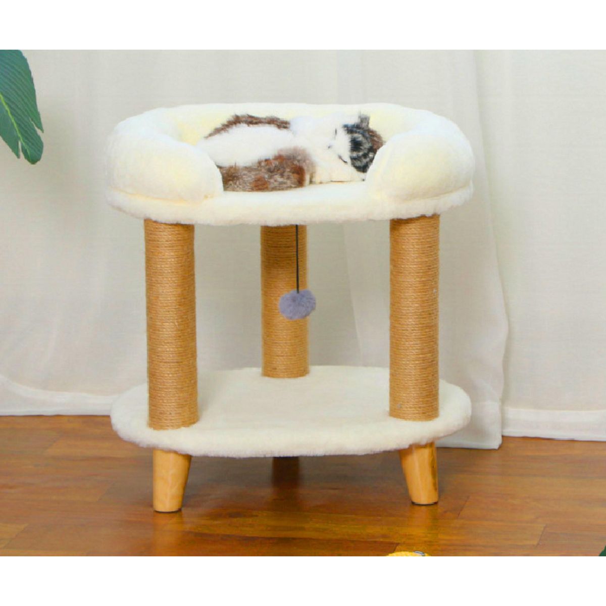 GENERICO - Rascador/cama blanco para gato