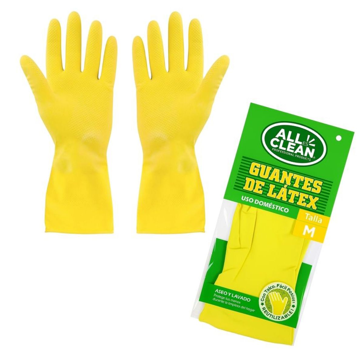 ALL CLEAN - Pack de 5 Pares de Guantes de Látex