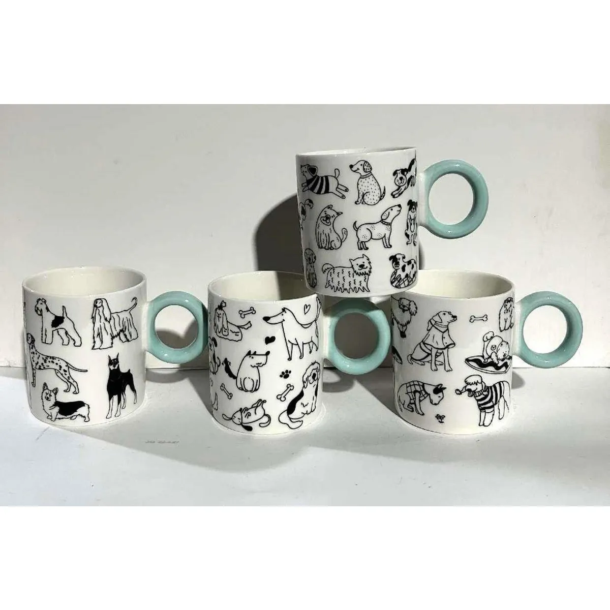 PRONOBEL - Tazón 400 ml Cerámica Pet lovers Blanco/negro 1 unidad(es)