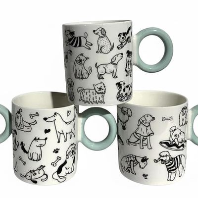 Imagen 2 del producto Tazón 400 ml Cerámica Pet lovers Blanco/negro 1 unidad(es)