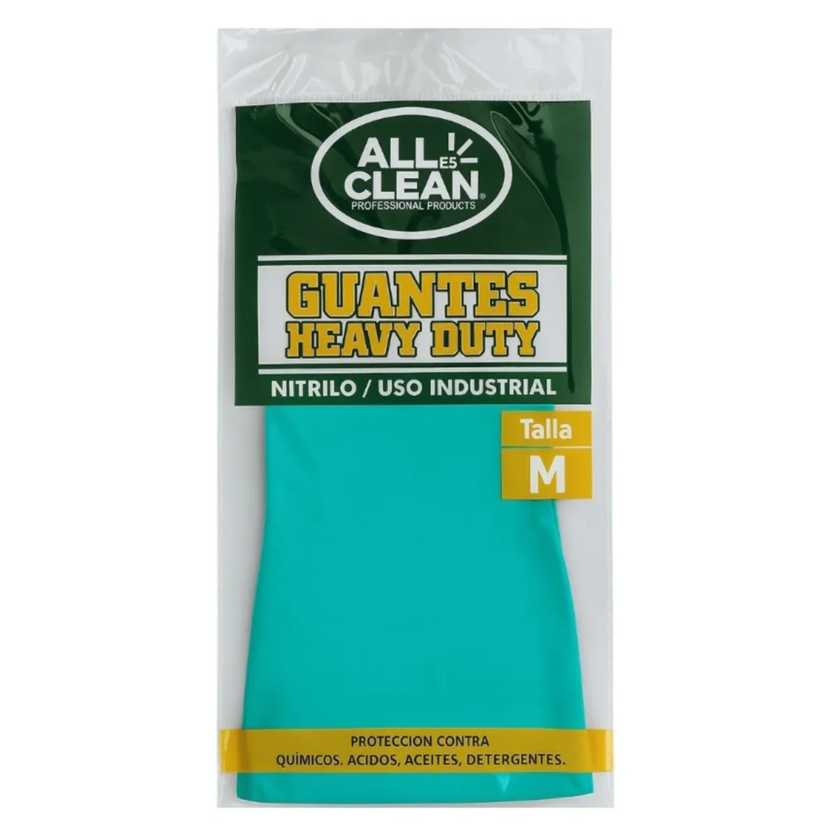 ALL CLEAN - Pack de 5 Pares Guantes Nitrilo All Clean Talla Única Verde