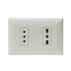 SINTHESI - Enchufe doble 10A + 10/16A armado S17 blanco