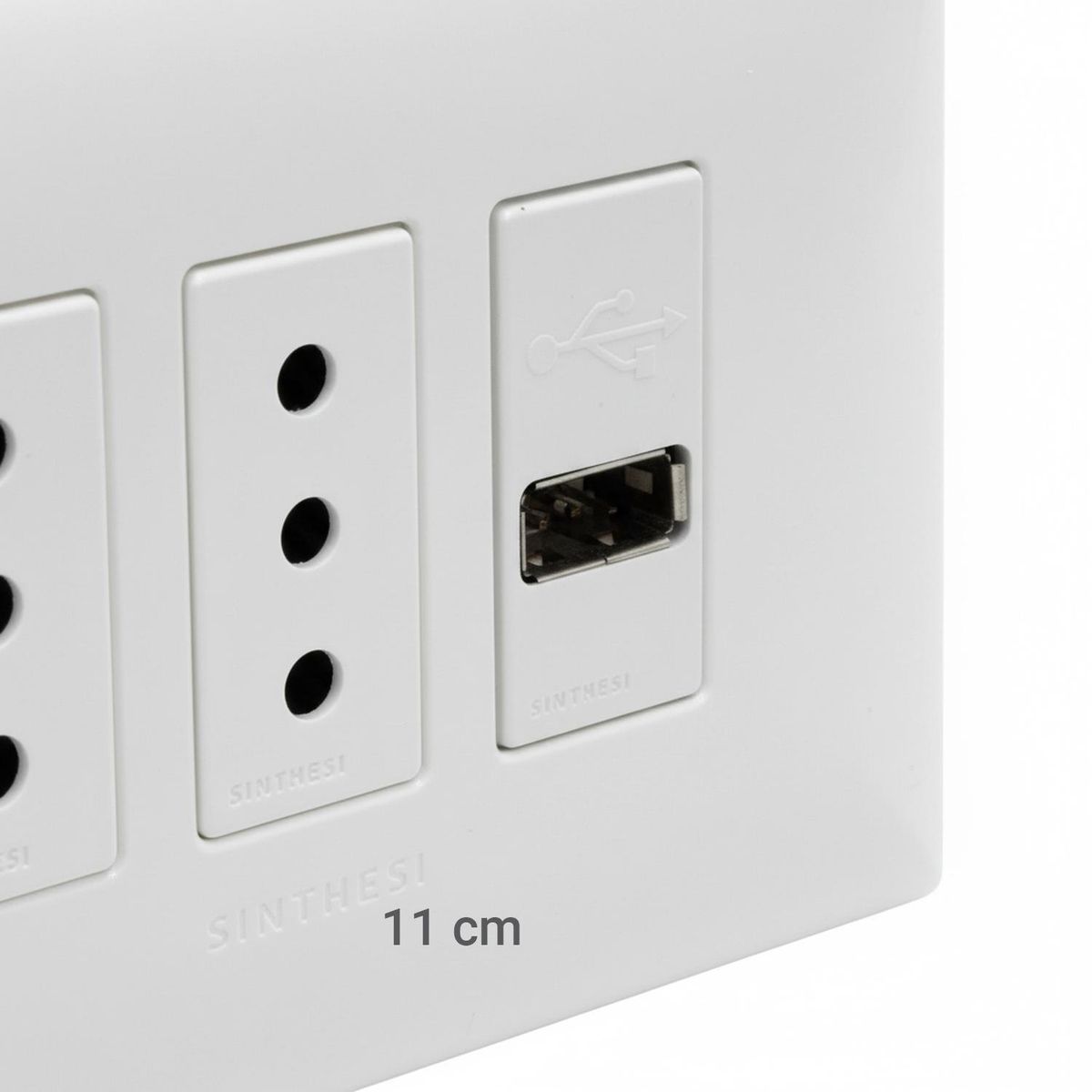 Enchufe 10 A Blanco, marca SINTHESI - Foto 2