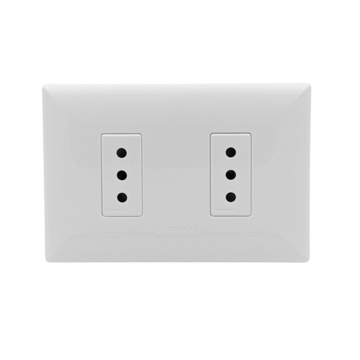 SINTHESI - Enchufe duplex 10A armado S17 blanco