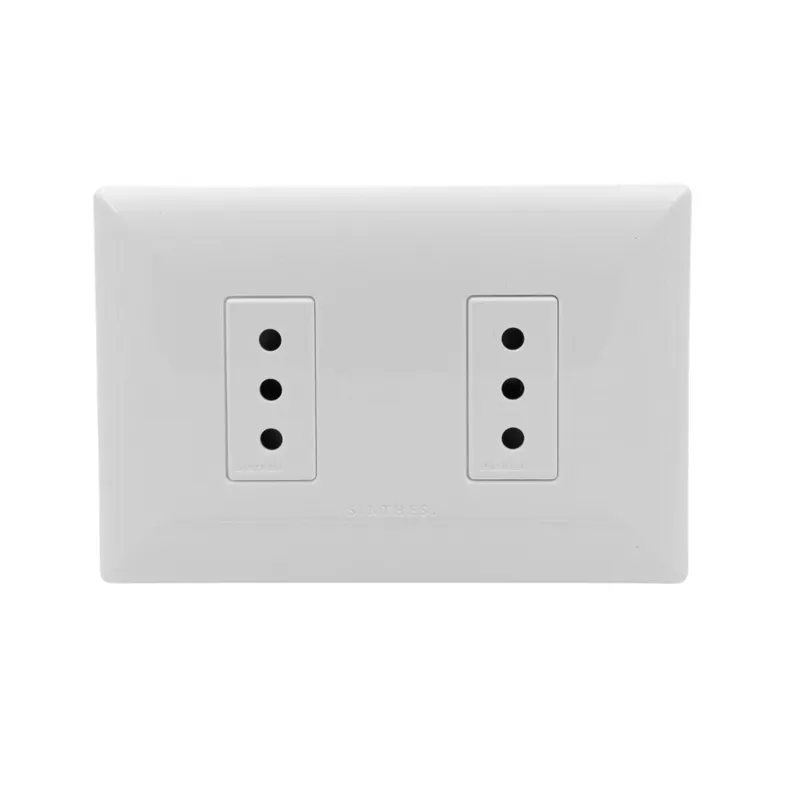 SINTHESI - Enchufe duplex 10A armado S17 blanco
