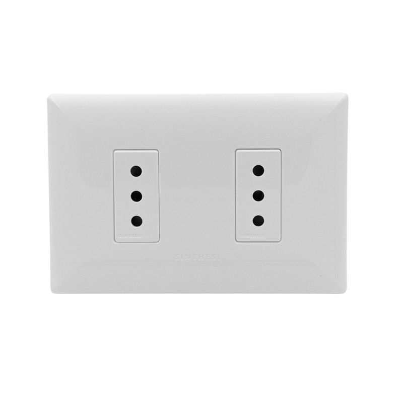 SINTHESI - Enchufe doble 10A armado S17 blanco