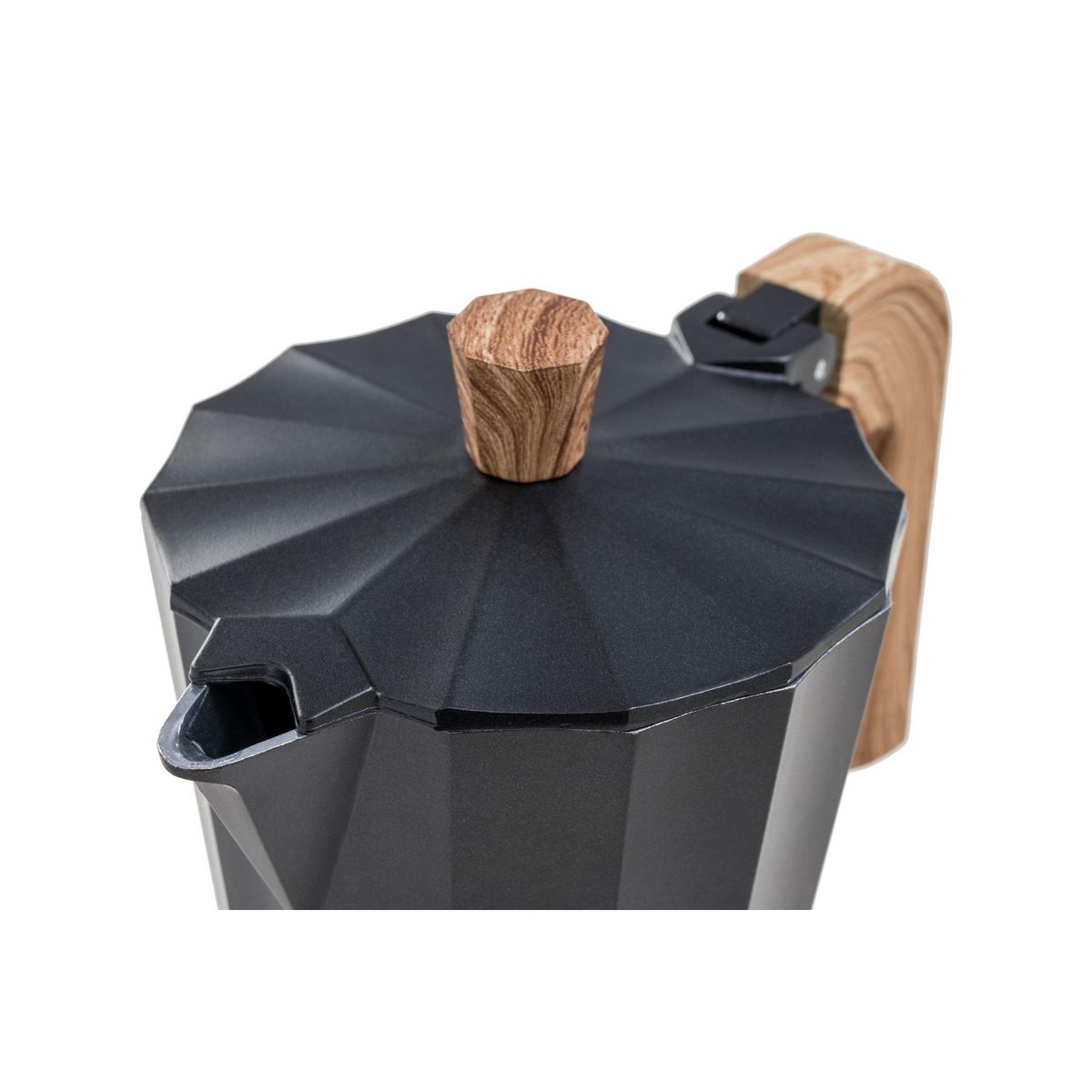 OROLEY - Cafetera Italiana Aluminio 480 ml Negro