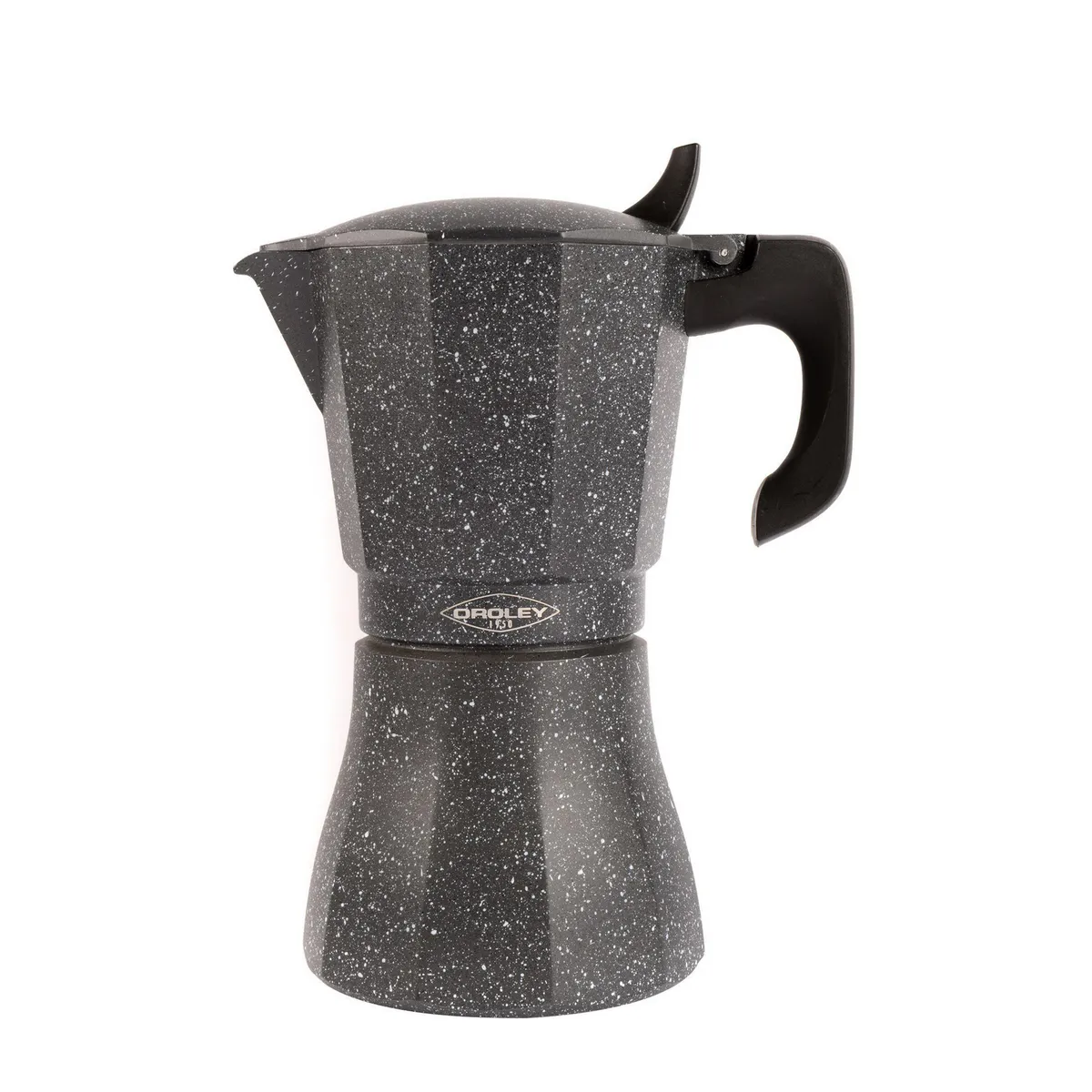 OROLEY - Cafetera Italiana Aluminio 530 ml Gris