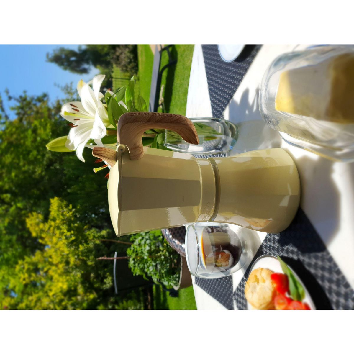 OROLEY - Cafetera Oroley Aluminio 350 ml Crema