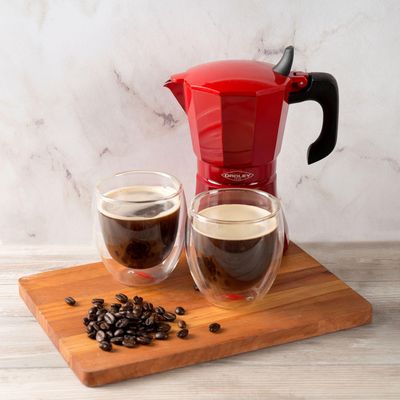 Imagen 2 del producto Cafetera Italiana Aluminio 350 ml Rojo