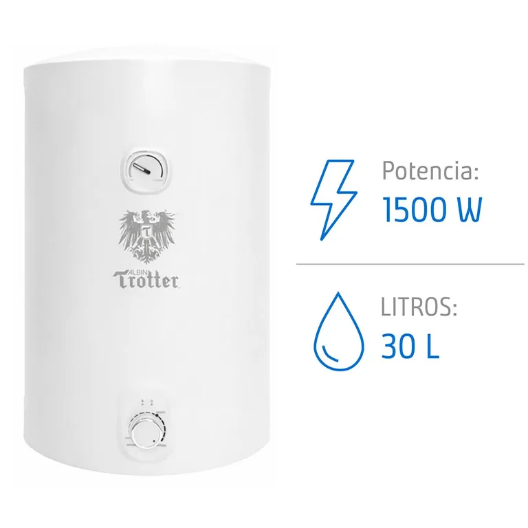 Termo Colgante Eléctrico 30 Litros 1500 W de Muro