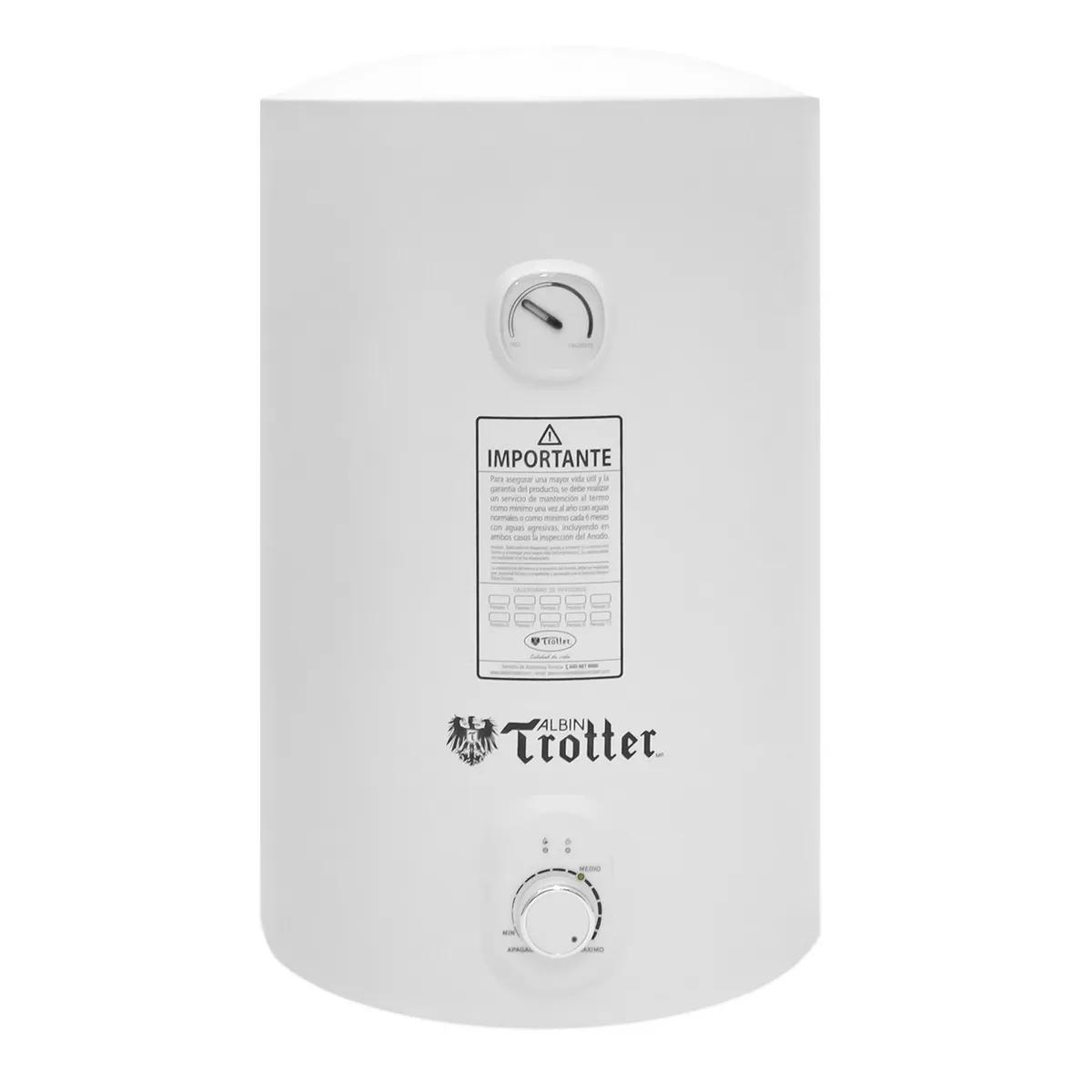 ALBIN TROTTER - Termo Colgante Eléctrico 30 Litros 1500 W de Muro