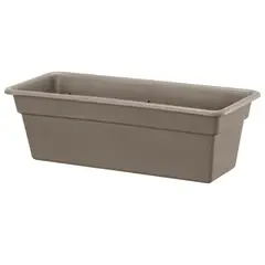 CASA BONITA - Macetero jardinera de plástico n°18, color taupe