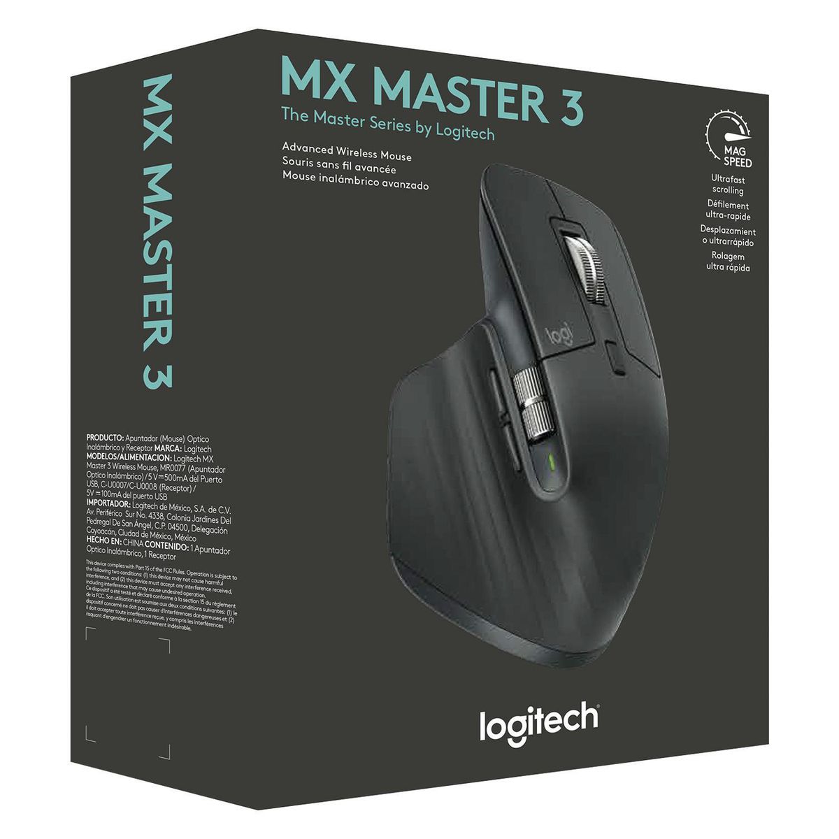 LOGITECH - Mouse innalámbrico MX Master 3S grafito alto desempeño