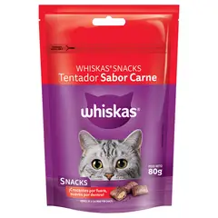 WHISKAS - Snack Tentador para Gato Adulto Carne 80 gr