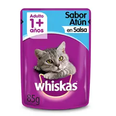 WHISKAS - Alimento Húmedo para Gato Adulto Atún 85 gr