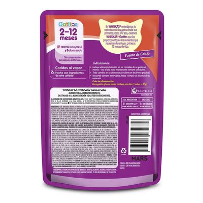 Imagen 2 del producto Alimento Húmedo para Gato Cachorro Carne 0.085 kg