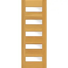 HOLZTEK - Puerta Madera de lenga 85x220 cm Modelo 108 Natural