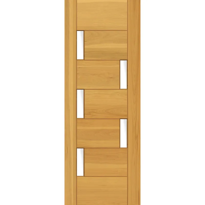 HOLZTEK - Puerta Madera de lenga 85x220 cm Modelo 5 Natural