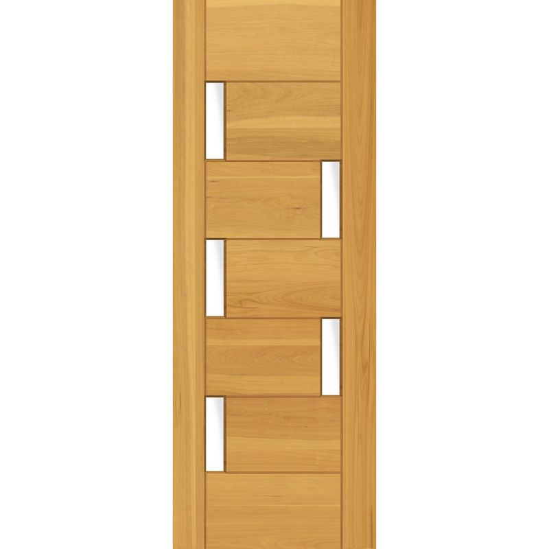 HOLZTEK - Puerta Madera de lenga 100x220 cm Modelo 5 Natural