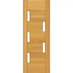 HOLZTEK - Puerta Madera de lenga 85x210 cm Modelo 5 Natural