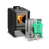 Pack Estufa Leña Eco 350 + Kit Instalación Charcoal