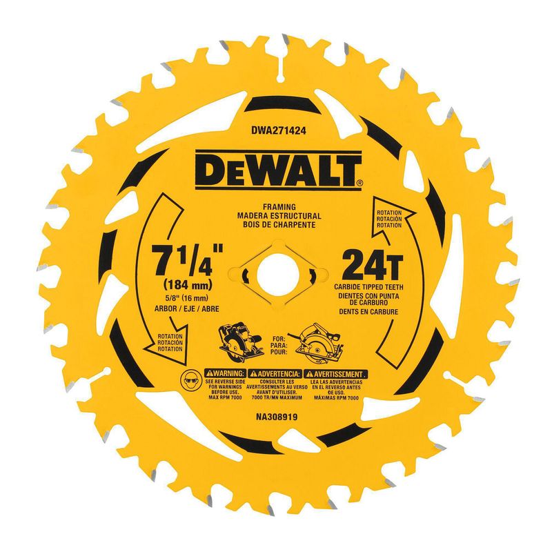 DEWALT - Disco Sierra Circular  7 1/4" 24 Dientes
