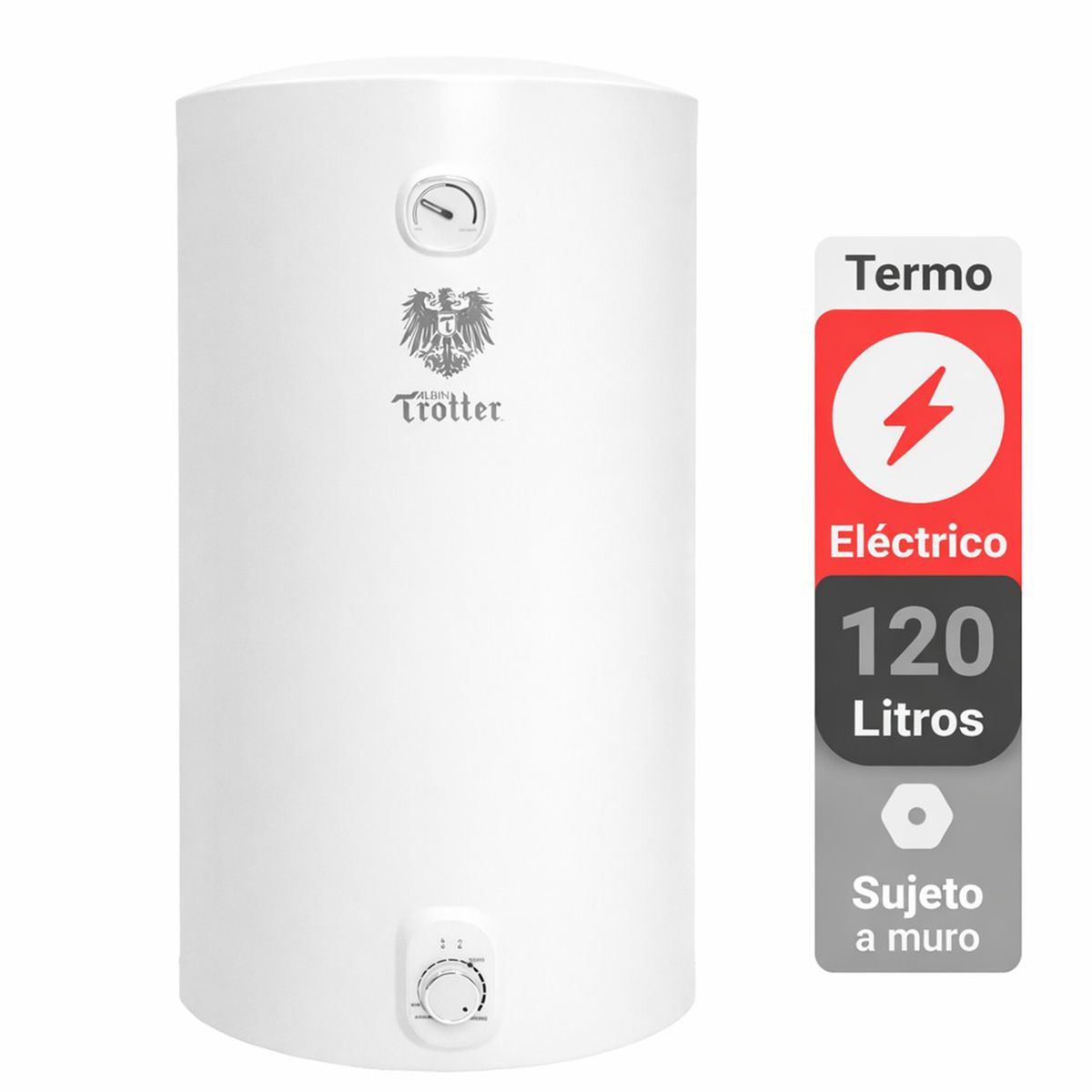 ALBIN TROTTER - Termo Colgante Eléctrico 120 Litros 1500 W de Muro