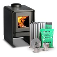 Pack Estufa Leña Eco 360 + Kit Instalación Charcoal