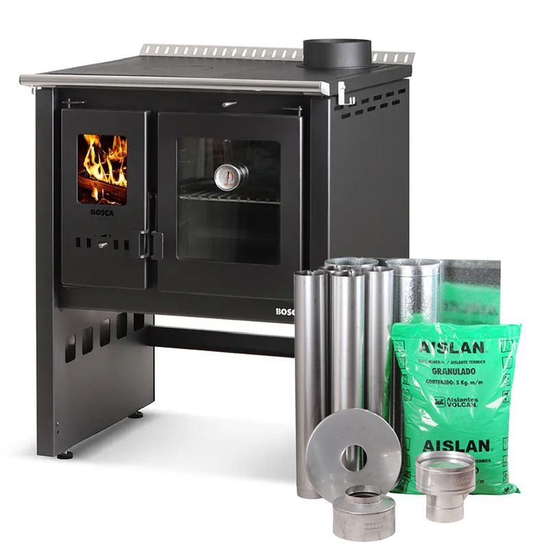 BOSCA - Cocina a Leña  Platos Charcoal Ares 70 + Kit