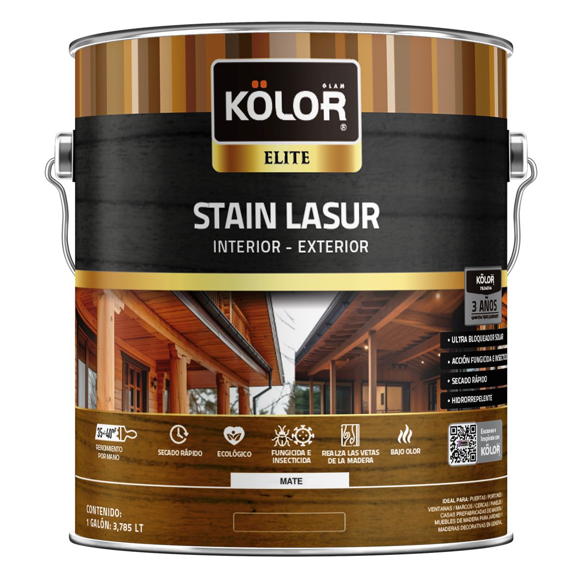 KOLOR - Stain Lasur Mate 900 cc Natural