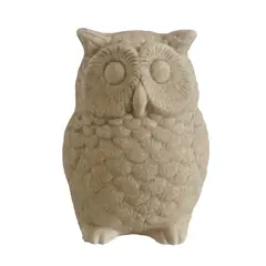 CERAMICA ESPEJO - Figura decorativa buho 15 cm, colección animal mate