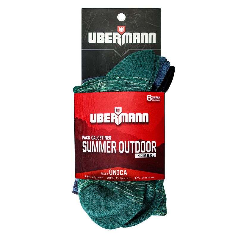 UBERMANN - Pack 3 Calcetines Summer hombre